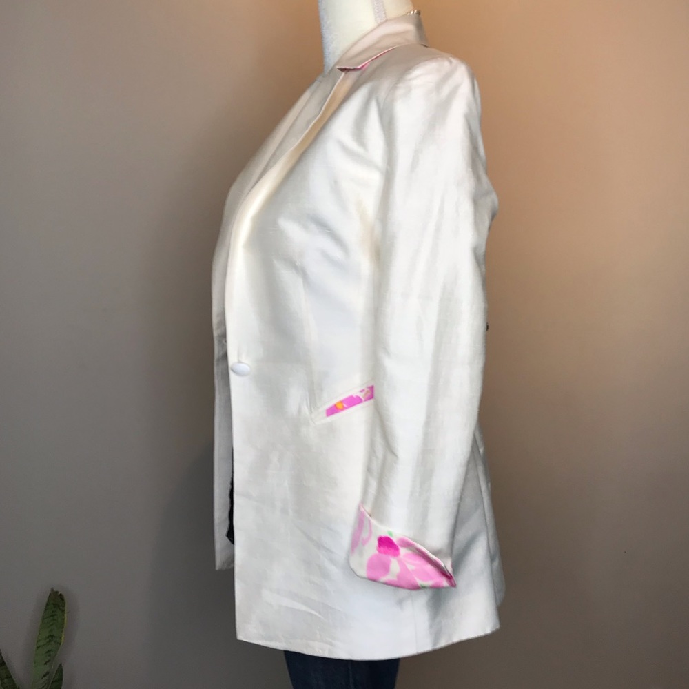 Leonard Paris 100% Silk Suit Blazer Size Medium - Picture 3 of 8